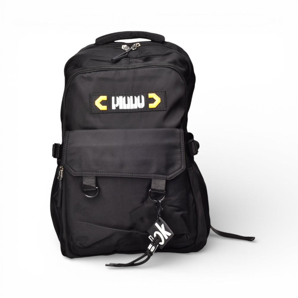 maleta morral negro y gris poliester dim:47x30x20