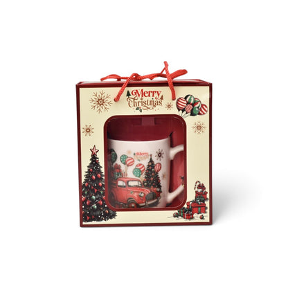 POCILLO SET CON CUCHARA NAVIDAD 210ML