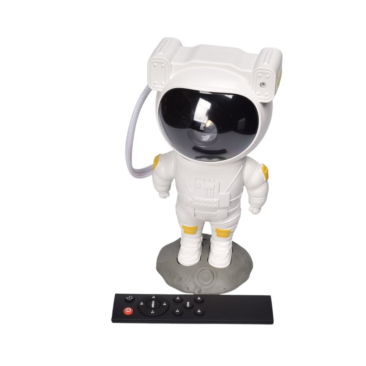 proyector con cable usb recargable forma astronauta plastico