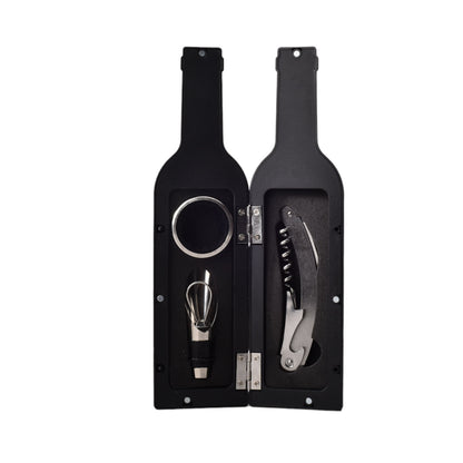 KIT DESCORCHADOR DE VINO ACERO INOXIDABLE PLASTICO
