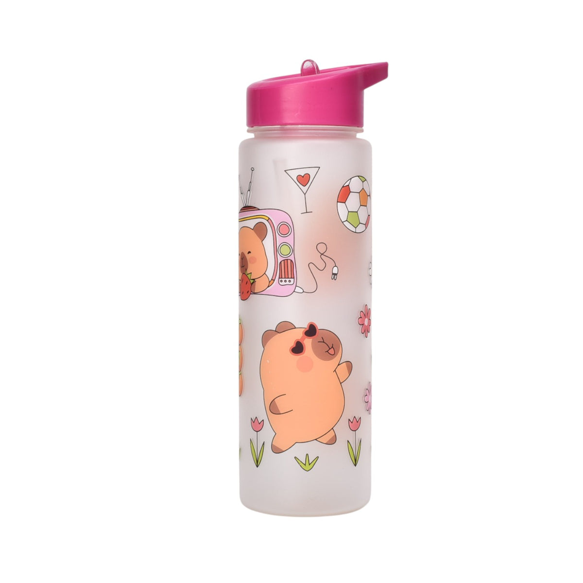 botella de agua 800ml capybara plastica dim:7x7x23