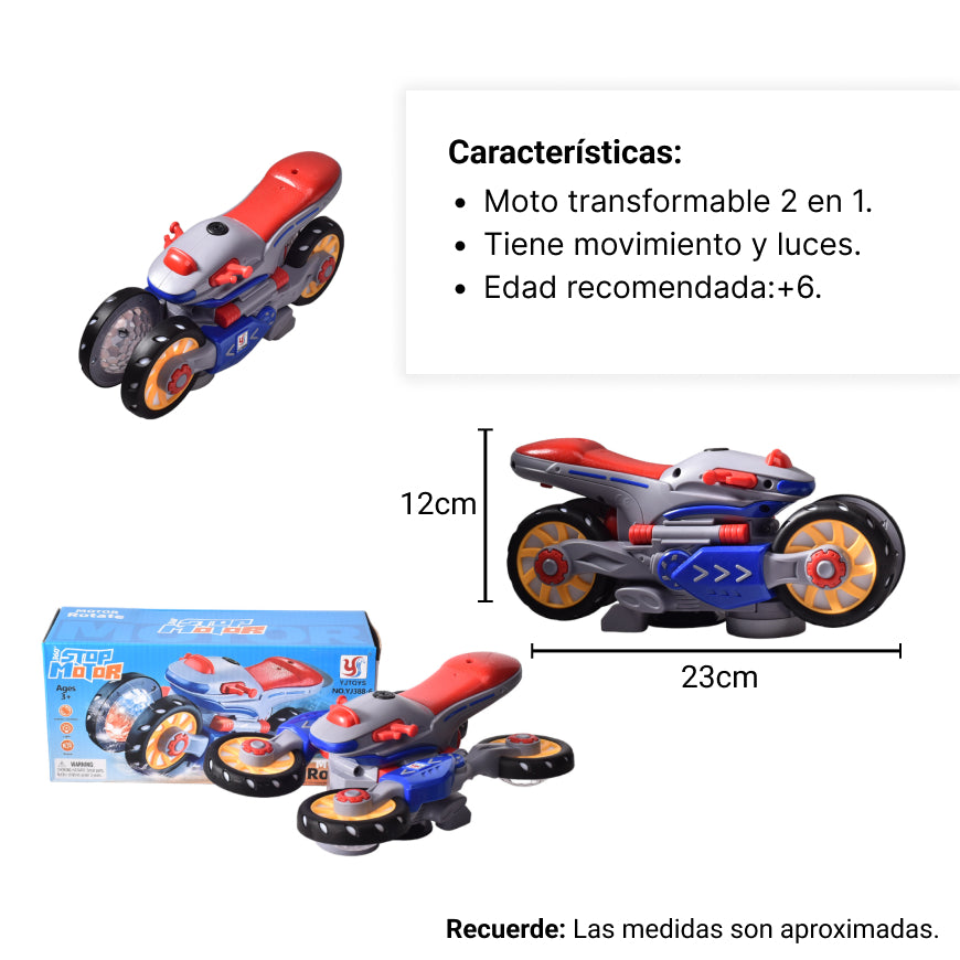 juguete de moto para niños con luz sonido y movimiento