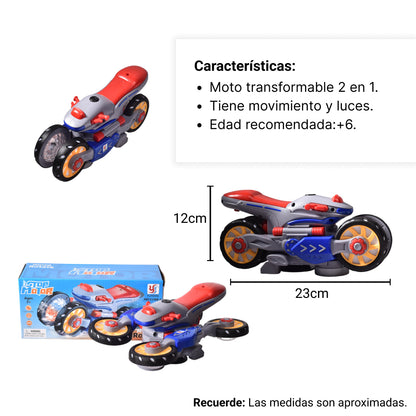 JUGUETE DE MOTO PARA NIÑOS CON LUZ SONIDO Y MOVIMIENTO