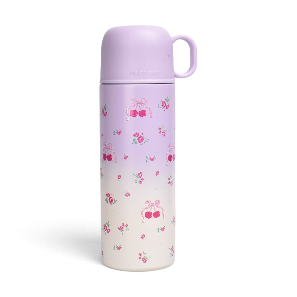 termo acero inoxidable diseño cerezas  500ml