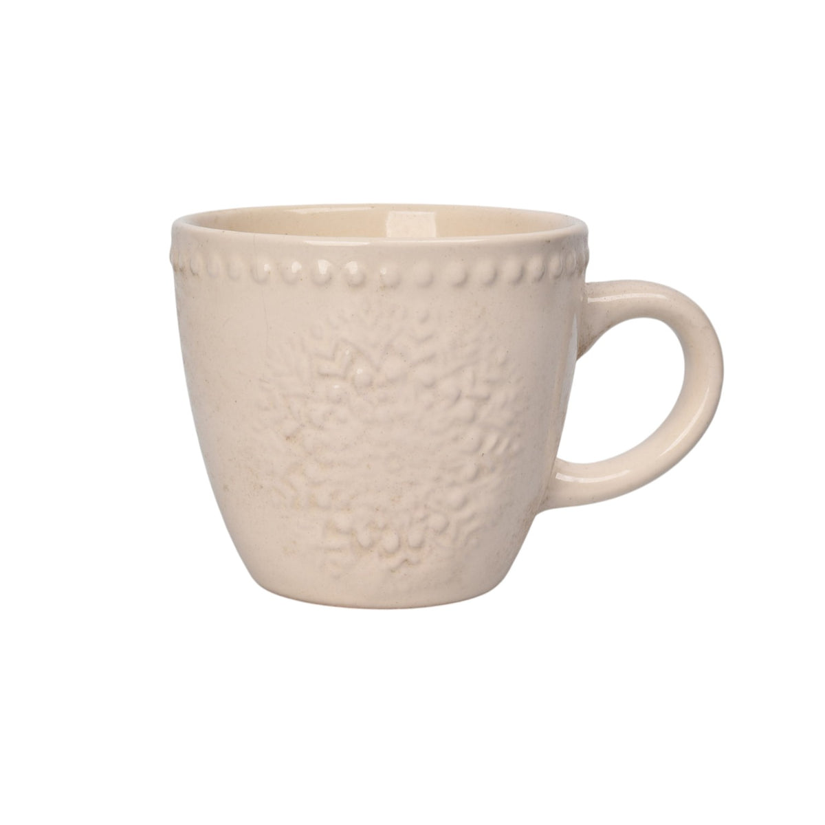 mug pocillo ceramica beige 180ml dim:8x8x7
