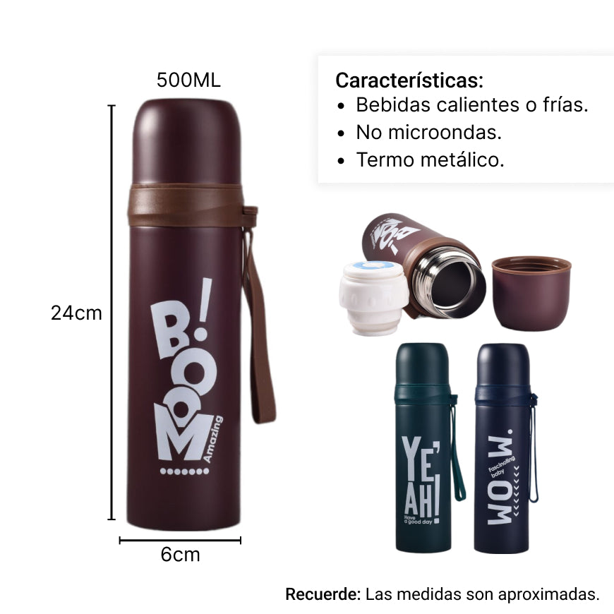 termo metalico 500ml