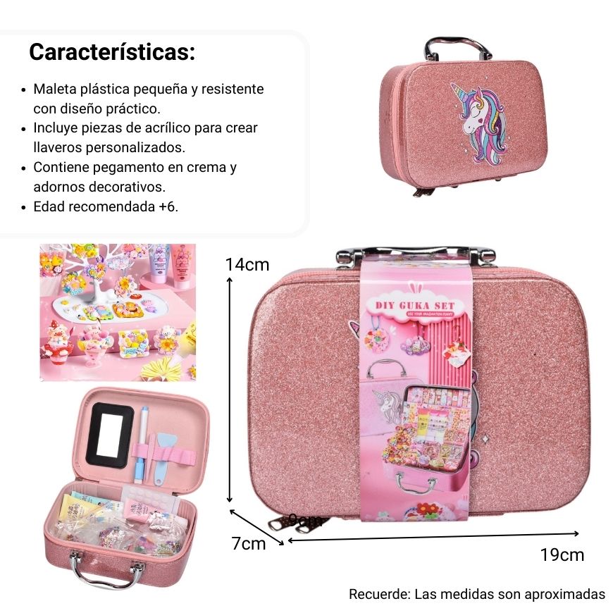 juguete maleta de arte con accesorios dim:20x7x14
