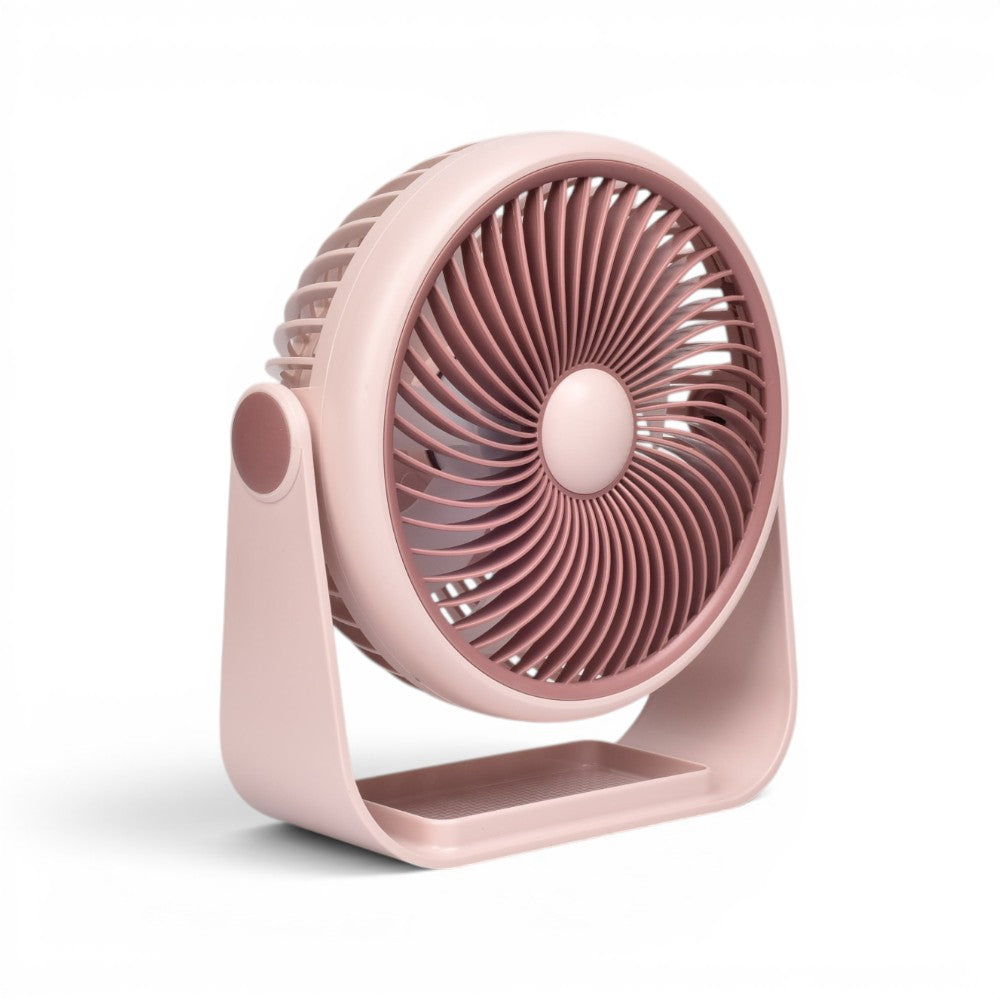 ventilador recargable plastico con cable usb dim:15x17x9