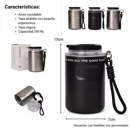 TERMO ACERO INOXIDABLE 290ML DIM: 8X8X12