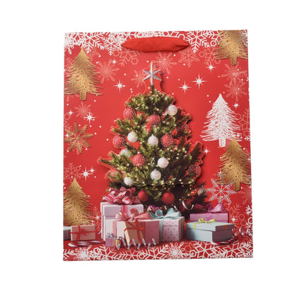BOLSA REGALO EN PAPEL NAVIDAD TAMAÑO MEDIANO 32X26CM