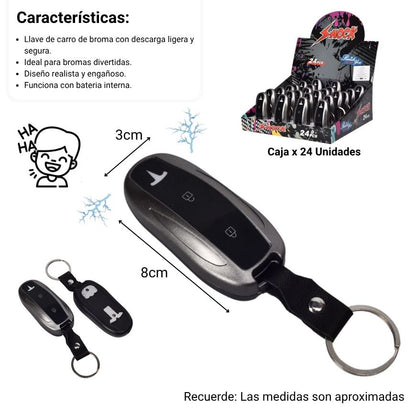 LLAVERO BROMA SHOK FORMA LLAVE CARRO PLASTICO+METAL