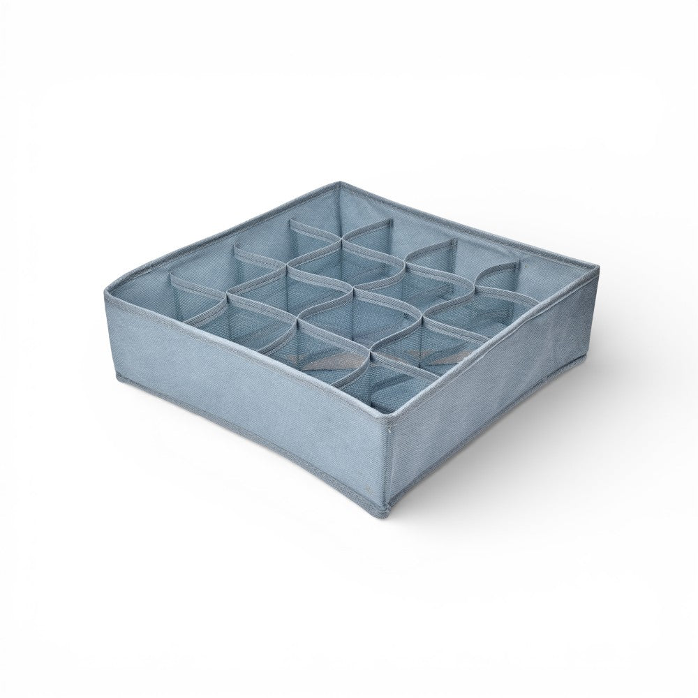 organizador de ropa con 16 divisiones fibra poliester dim:32x32x10