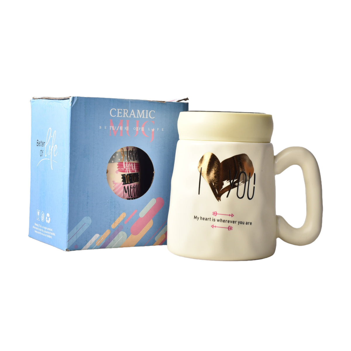 mug pocillo ceramica diferentes diseños con tapa de 350ml