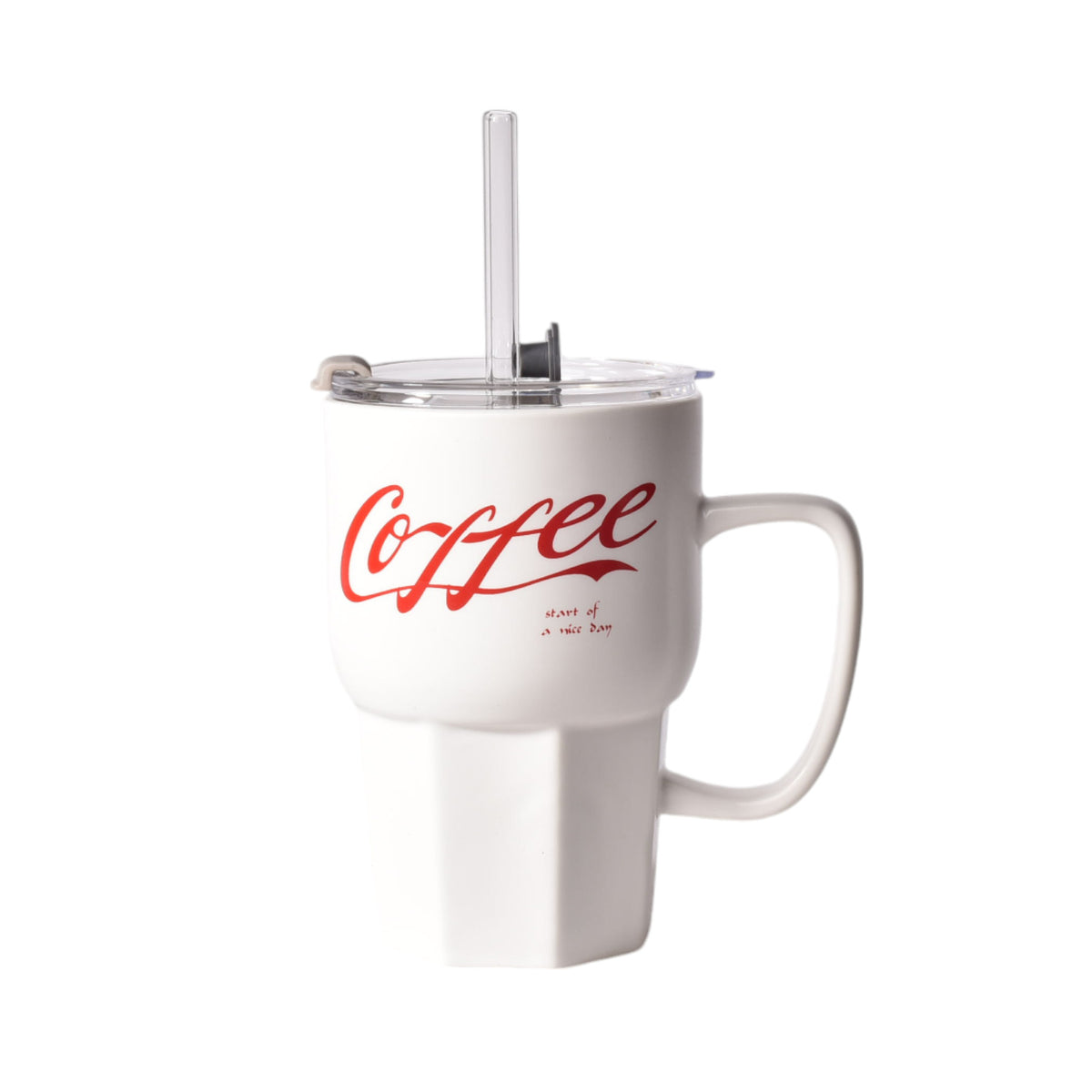 mug pocillo ceramica con pitillo
