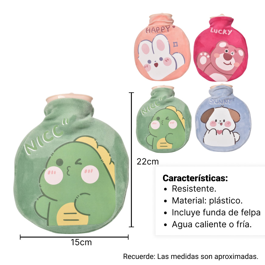 bolsa termica para agua caliente caucho+poliester diferente