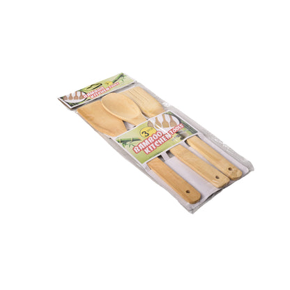 SET CUBIERTOS POR 3 UNIDADES DE BAMBOO PARA COCINA