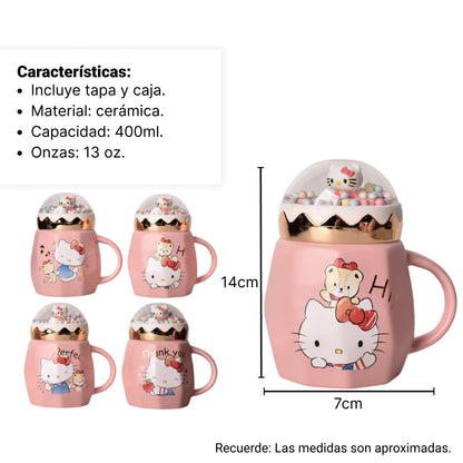MUG POCILLO HELLO KITTY PERSONAJE 420ML DIM:8X8X13
