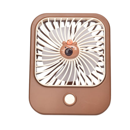 VENTILADOR CUADRADO PLASTICO RECARGABLE DIM:12X10X3