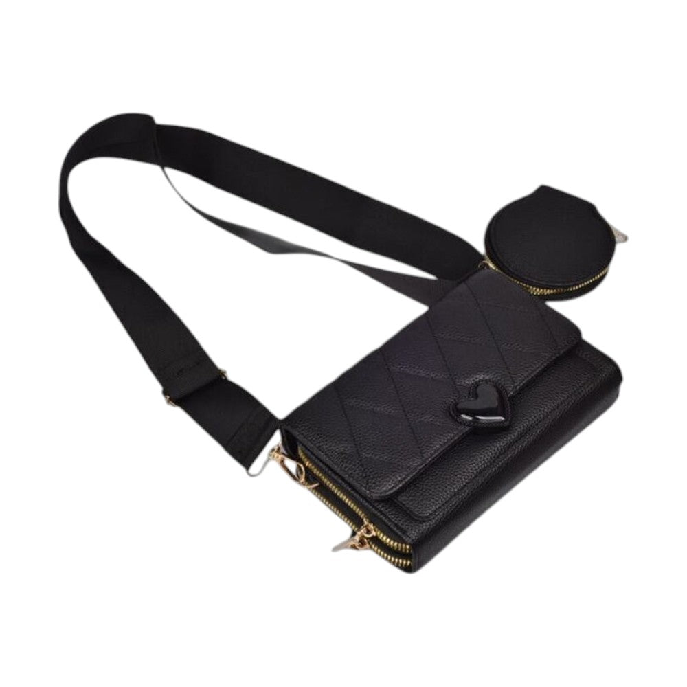 bolso para dama sintetico con monedero dim: 20x12x5