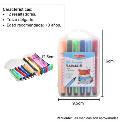MARCADOR POR 12 PIEZAS