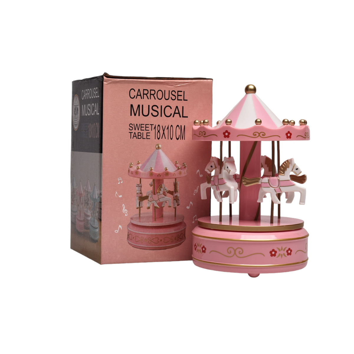 caja musica forma carrusel