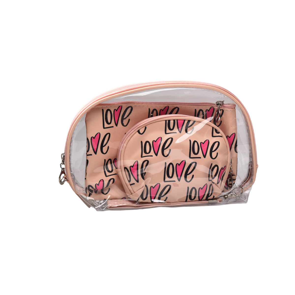 cosmetiquera x 3 unidades maquillaje monedero o bolsa