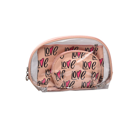 COSMETIQUERA X 3 UNIDADES MAQUILLAJE MONEDERO O BOLSA