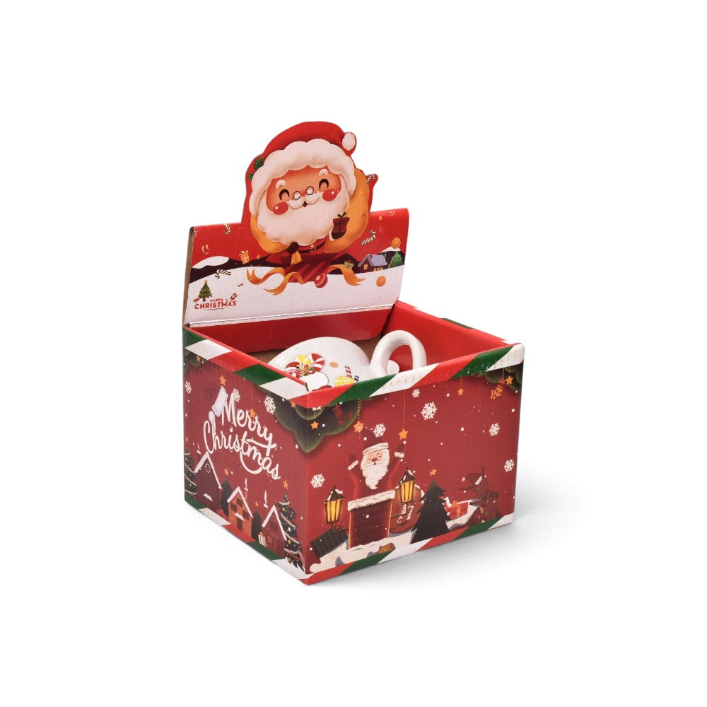 pocillo set ceramica con cuchara navidad 240ml