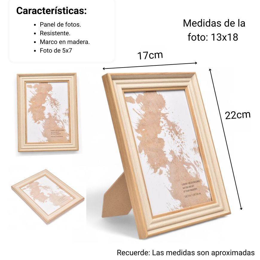 portaretrato plastico decoracion dim:13x18