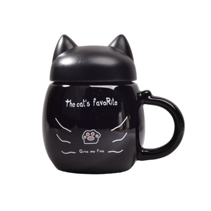 MUG CERAMICA DE GATO POCILLO CON TAPA
