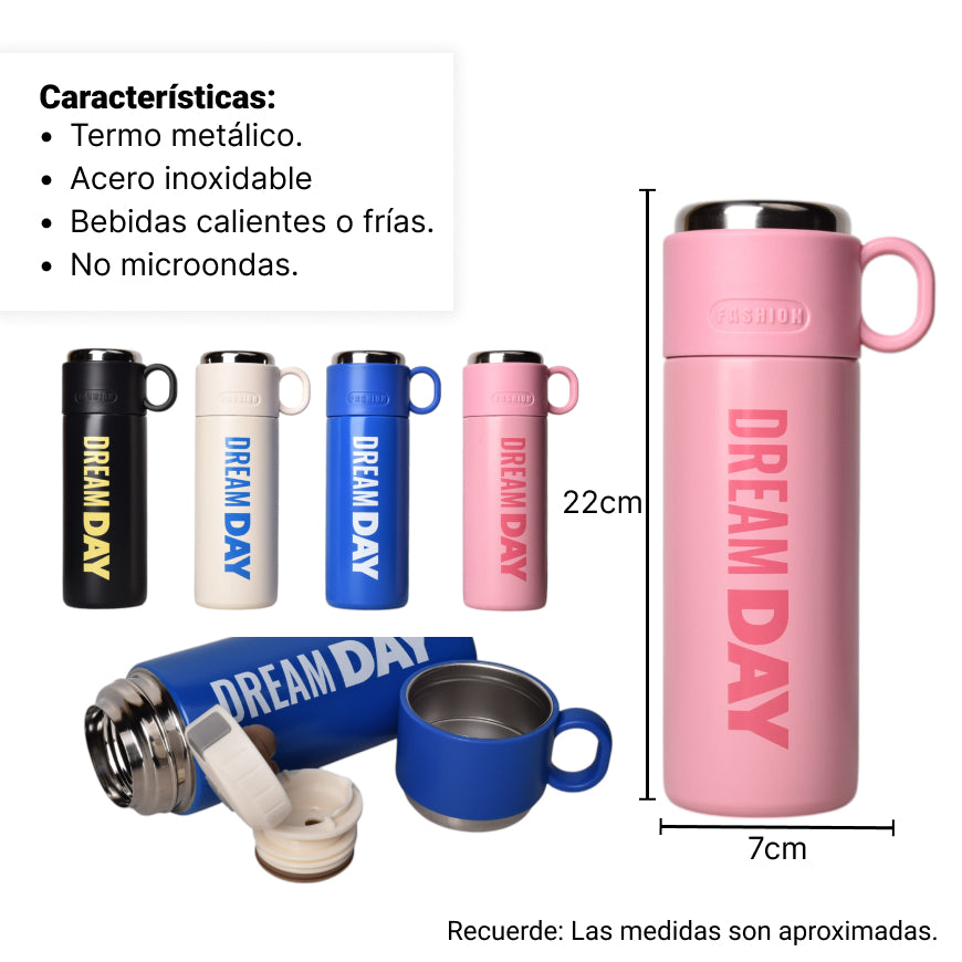 termo metalico 500ml acero diferente colores