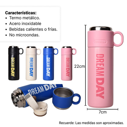 TERMO METALICO 500ML ACERO DIFERENTE COLORES