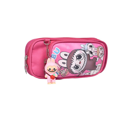 CARTUCHERA LABUBU CON LLAVERO POLIESTER DIM:21X10X5
