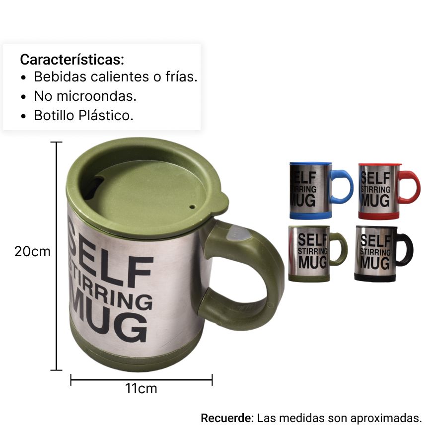 vaso pocillo mezclador mug electrico dim:8x8x11cm