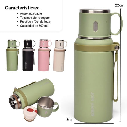 TERMO ACERO INOXIDABLE  600ML
