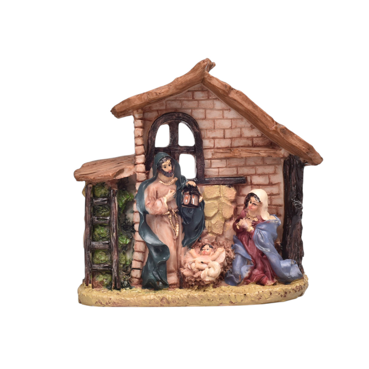 adorno figura de pesebre resina dim:12x12x3