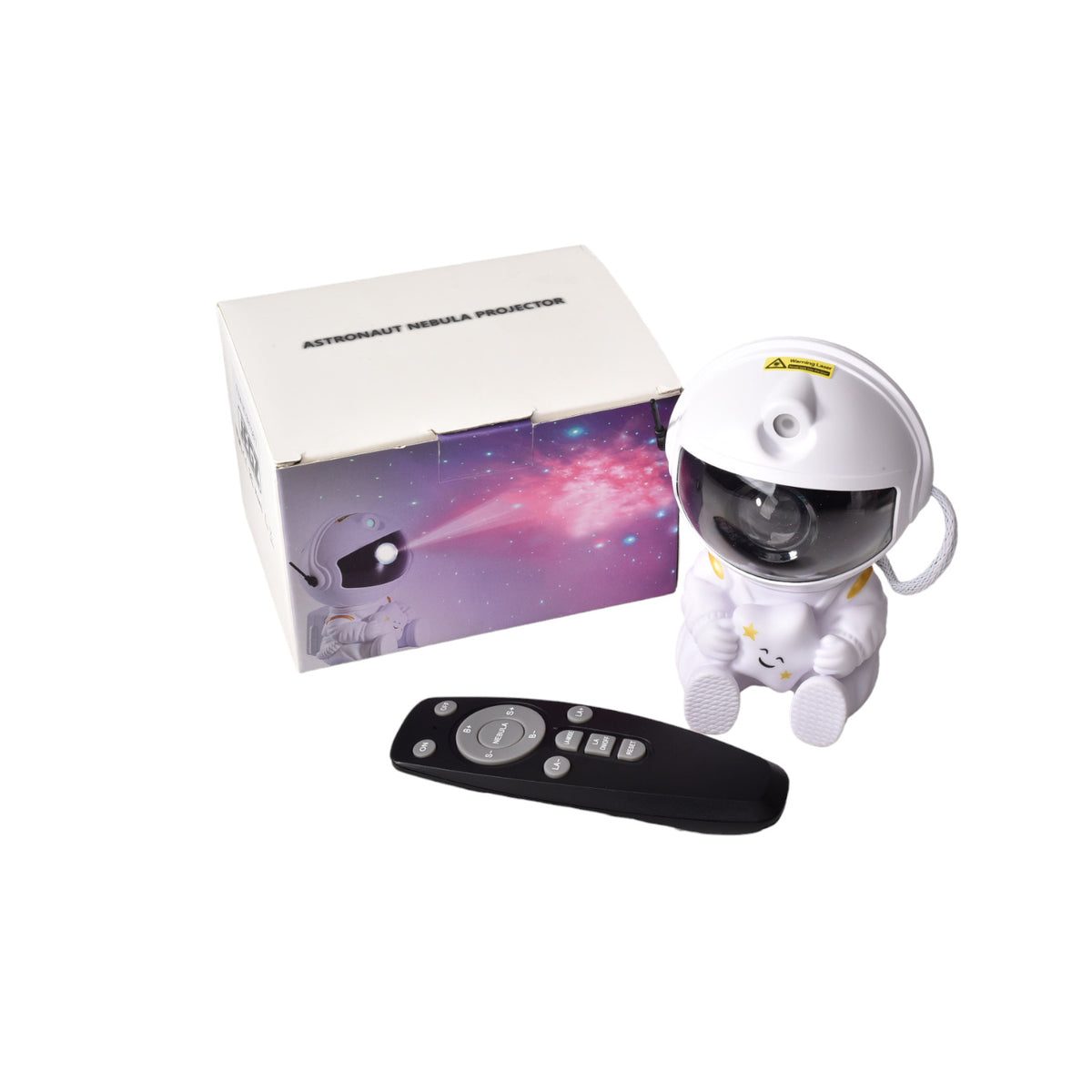 proyector con cable usb recargable forma astronauta plastico