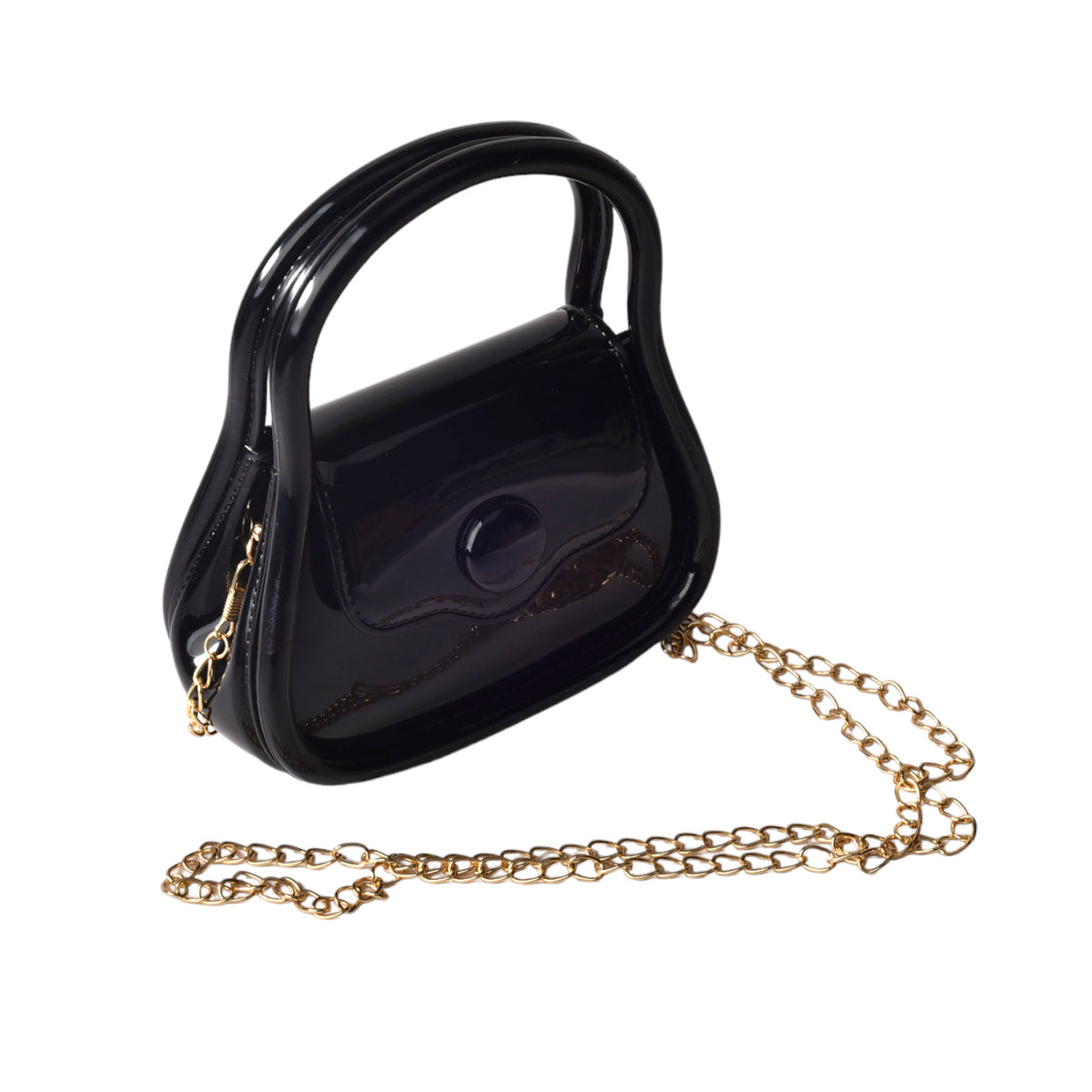 cartera bolso manos libres con cadena dama pvc varios colore
