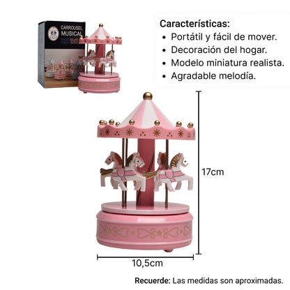 CAJA MUSICAL FORMA DE CARRUSEL