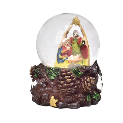 BOLA DE NIEVE ADORNO DE NAVIDAD VIDRIO RESINA DIM:6X5X5