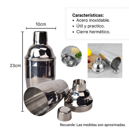 BOTELLA MEZCLADORA DE ACERO INOXIDABLE DE 550ML