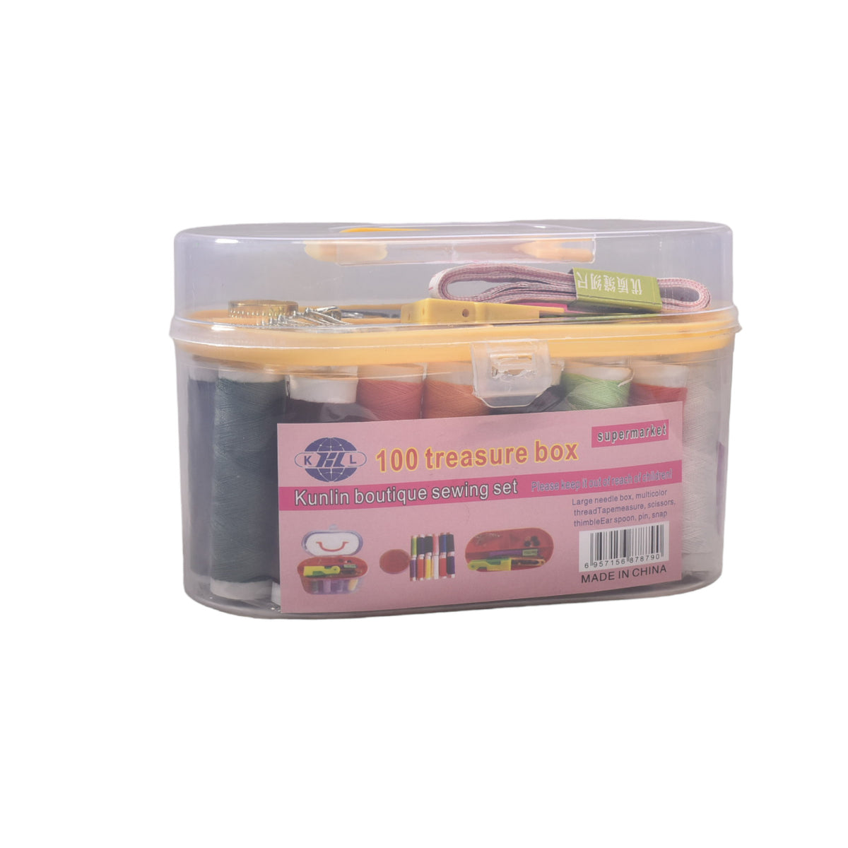 costurero plastico portatil con accesorios dim:16*9cm