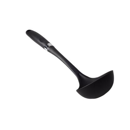 CUCHARA PARA SOPA SILICONA PLASTICO UTENSILIOS COCINA NEGRO