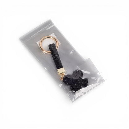 LLAVERO RESINA Y METAL TREBOL DIM:5X4X1