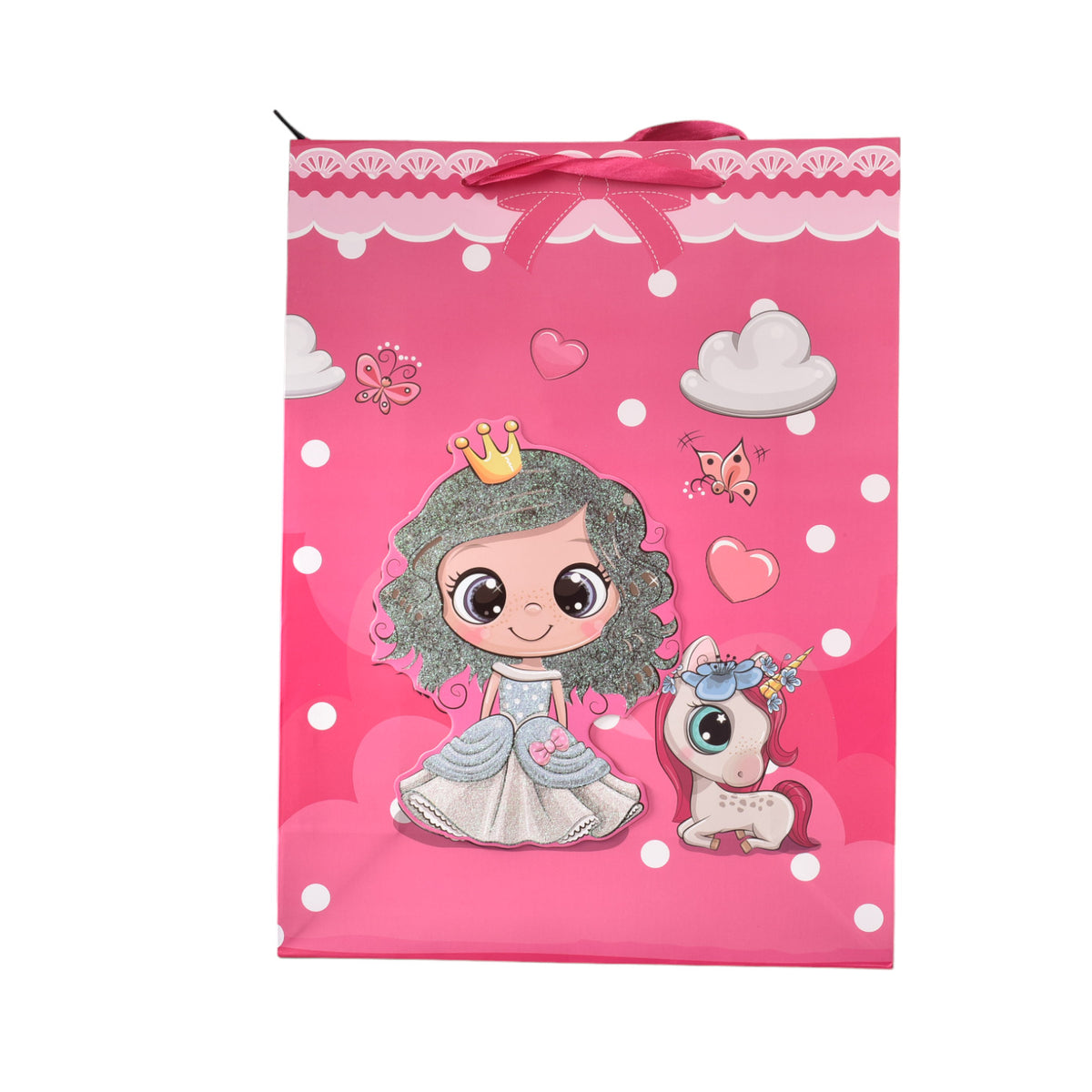 bolsa regalo en papel niñas tamaño grande l