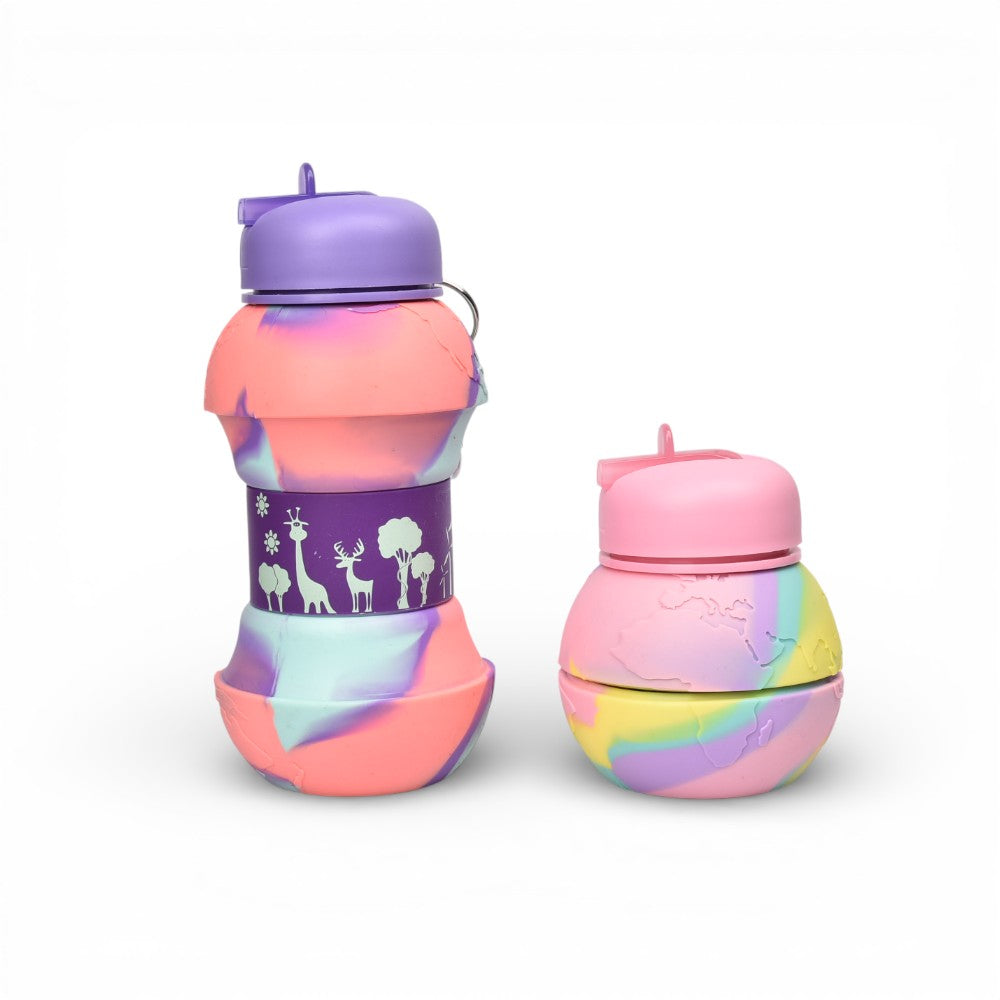 botella de agua plegable 550ml silicona varios colores