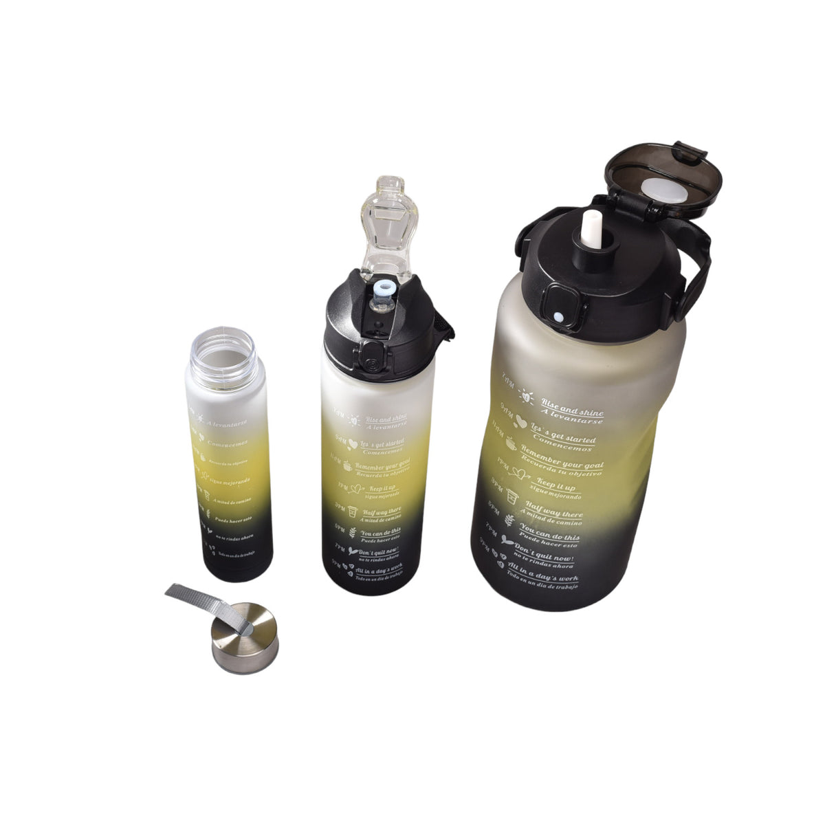 set botella de agua x 3 und