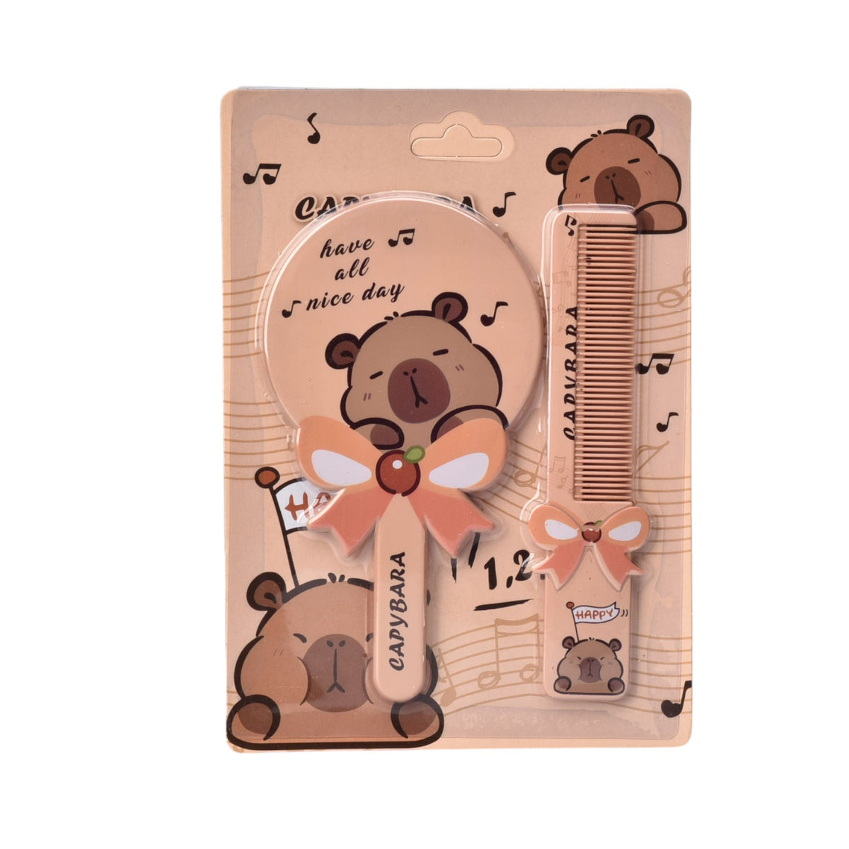 peinilla con espejo plastico capybara diim:13x18