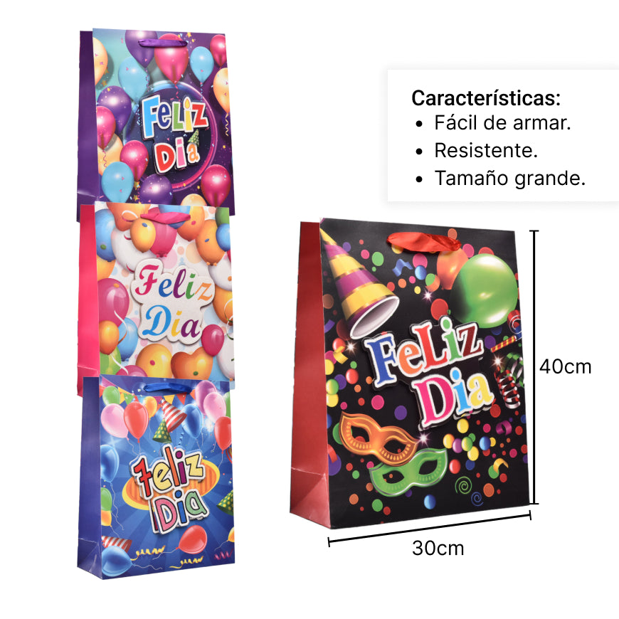 bolsa (1292l) regalo en papel tamaño grande l