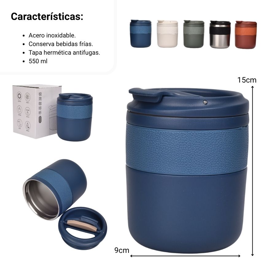termo acero inoxidable forma vaso 280ml